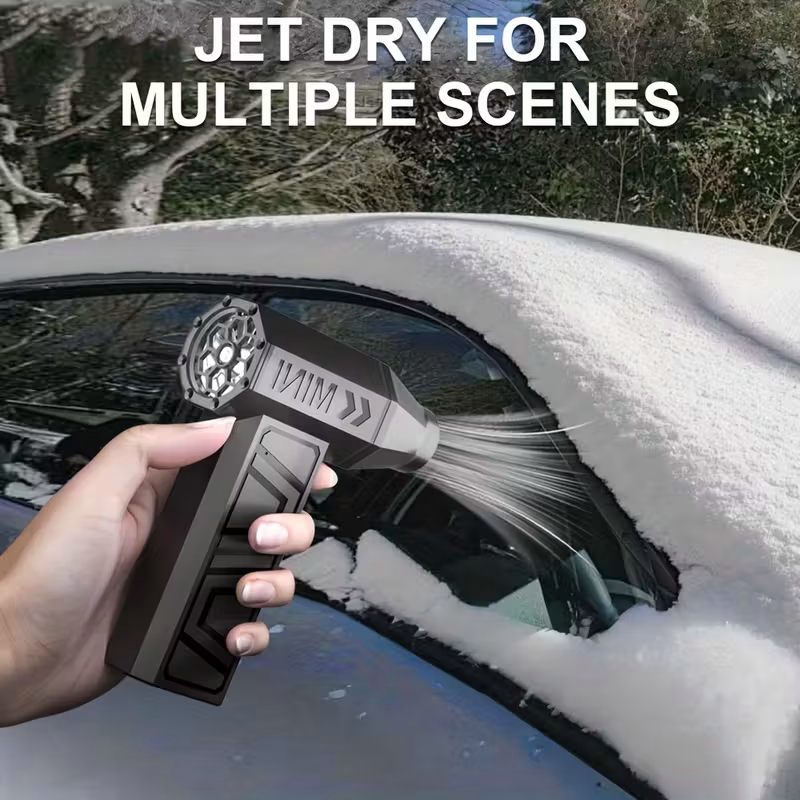 Danoz CleanSmart - Wireless turbojet dust collector, 130,000 RPM power, lightweight ABS jet hair dryer, a multi-scenario cleaning tool for home, office, car and camping