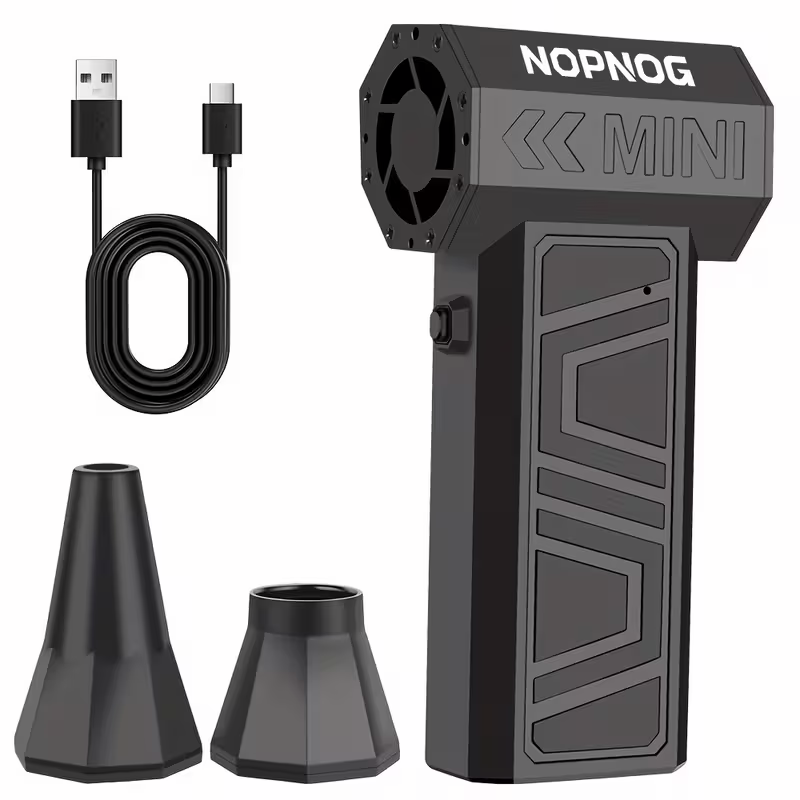 Danoz CleanSmart - Wireless turbojet dust collector, 130,000 RPM power, lightweight ABS jet hair dryer, a multi-scenario cleaning tool for home, office, car and camping