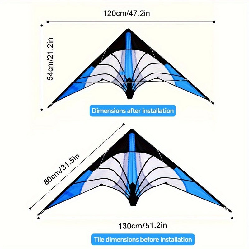 🪁 Danoz HobbySmart | HENGDA KITE Star Rhyme 48" Dual Line Stunt Kite | Beginner & Pro | Fast & Precise | Carry Bag Included