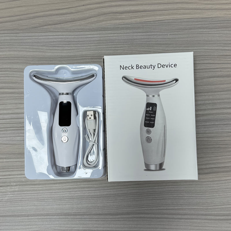 ✨ Danoz BeautySmart | 7-Mode Facial & Neck Skincare Device | Vibration & Heating Massage | USB Rechargeable | Digital Display | Home Spa | Gift for Women