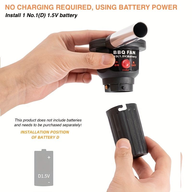 🔥 Danoz BBQSmart | Portable Electric BBQ Fan Blower | 2-Speed | Battery Powered | Camping, Picnics & Charcoal Grilling | Free AU Postage