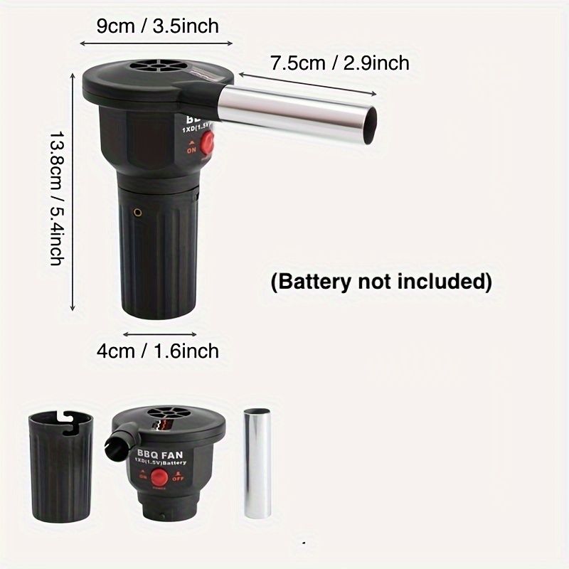 🔥 Danoz BBQSmart | Portable Electric BBQ Fan Blower | 2-Speed | Battery Powered | Camping, Picnics & Charcoal Grilling | Free AU Postage