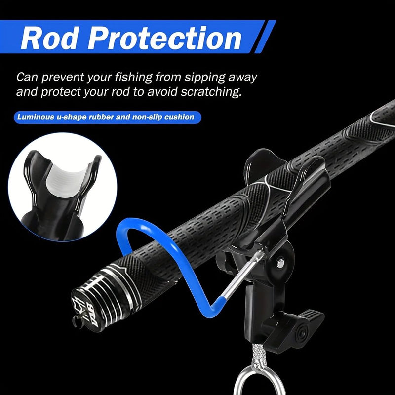 🎣 Danoz FishSmart | Universal All-Terrain Fishing Rod Holder | 420g | 360° Silicone Tube | 3-Pronged Ground Stake | Shore, Beach & Bank Fishing