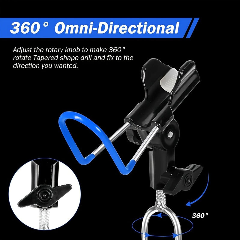 🎣 Danoz FishSmart | Universal All-Terrain Fishing Rod Holder | 420g | 360° Silicone Tube | 3-Pronged Ground Stake | Shore, Beach & Bank Fishing