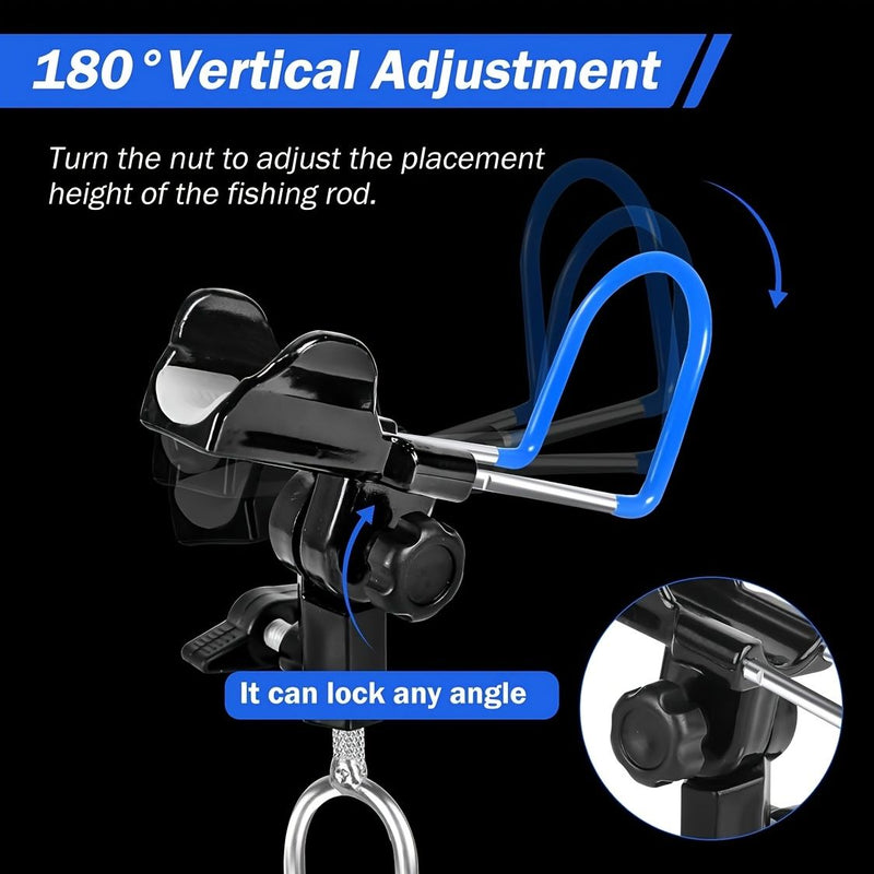 🎣 Danoz FishSmart | Universal All-Terrain Fishing Rod Holder | 420g | 360° Silicone Tube | 3-Pronged Ground Stake | Shore, Beach & Bank Fishing