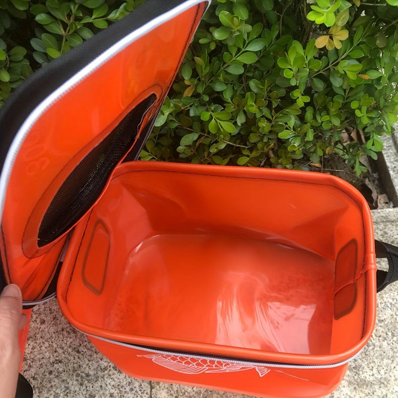 🗳️ Danoz FishSmart | Portable Foldable Live Fish Bucket | 30cm | EVA Waterproof | Mesh Zip Lid | Shoulder Strap | Fishing, Camping & Home Use