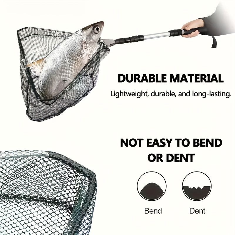 🎣 Danoz FishSmart | Telescopic Folding Fishing Net | 110–210cm Extending Handle | 40×30cm Net | Nylon Mesh | Kids & Adults | Free AU Postage