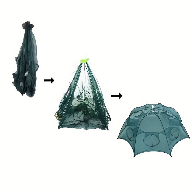 🎣 Danoz FishSmart | Foldable Umbrella Fish & Shrimp Trap Net | 94cm | Octagonal Multi-Entrance | Nylon Mesh | Fresh & Saltwater | Free AU Postage