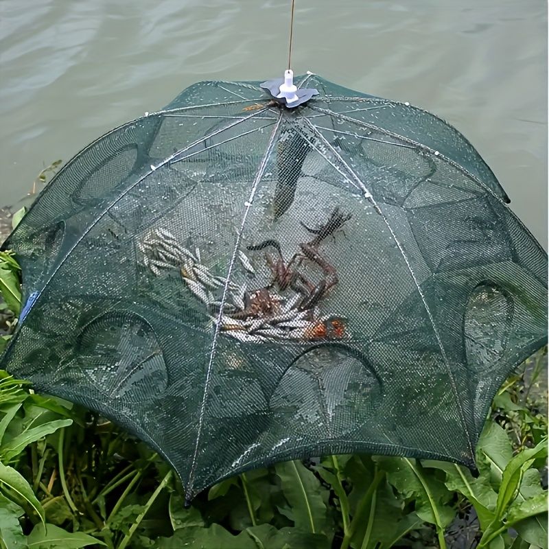 🎣 Danoz FishSmart | Foldable Umbrella Fish & Shrimp Trap Net | 94cm | Octagonal Multi-Entrance | Nylon Mesh | Fresh & Saltwater | Free AU Postage