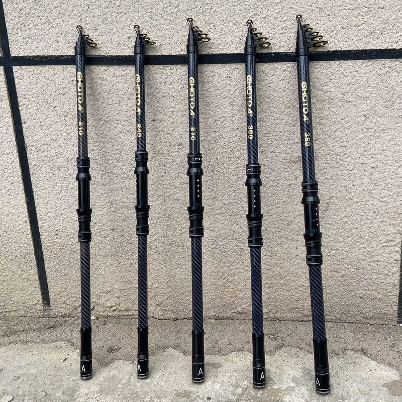 🎣 Danoz FishSmart | 3M Ultra-Hard Carbon Fibre Telescopic Fishing Rod | Anti-Slip EVA Grip | Metal Guide Rings | Sea Rock, Surf & Long-Range Casting