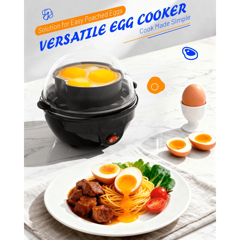 🥚 Danoz CookSmart | Electric Egg Cooker | 7-Egg Capacity | One-Touch | Auto Power-Off | Transparent Lid | Multi-Function | AU Plug