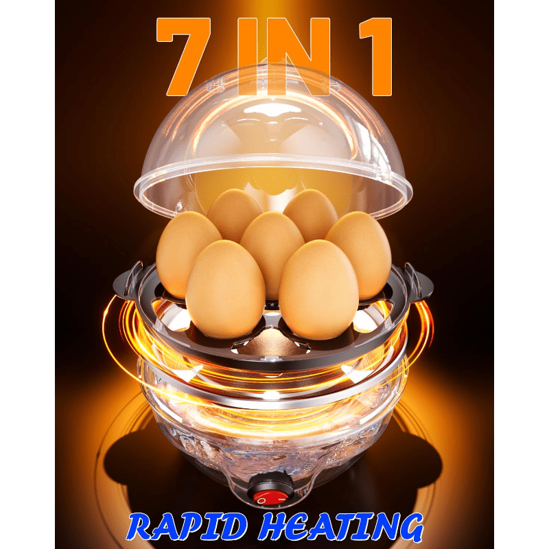 🥚 Danoz CookSmart | Electric Egg Cooker | 7-Egg Capacity | One-Touch | Auto Power-Off | Transparent Lid | Multi-Function | AU Plug