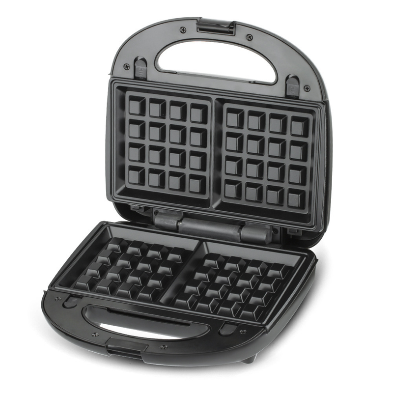 RAF R.214 Multi-functional Breakfast Maker 750W Double Sided Grill, 3 Interchangeable Plates for Sandwich/Waffle/Steak, Non-Stick Coating Wide Voltage 110-220V Household Electric Press Grill