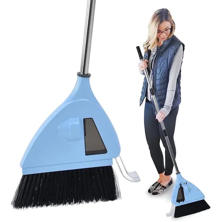 🧹 Danoz CleanSmart | 2-in-1 Cordless Vacuum Broom Cleaner | USB Rechargeable | Quiet Operation | Sweep & Vacuum | Home, Office & Hotel | Blue ✨