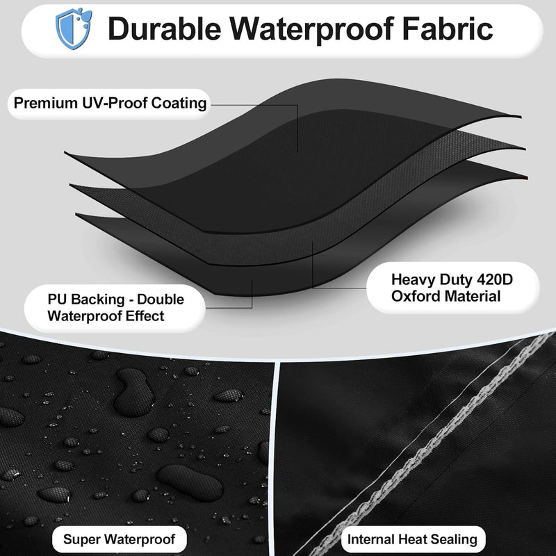 Danoz HeatingSmart - Waterproof Outdoor Patio Heater Covers with Zipper and Storage Bag, Dust-proof UV-Resistant Windproof !