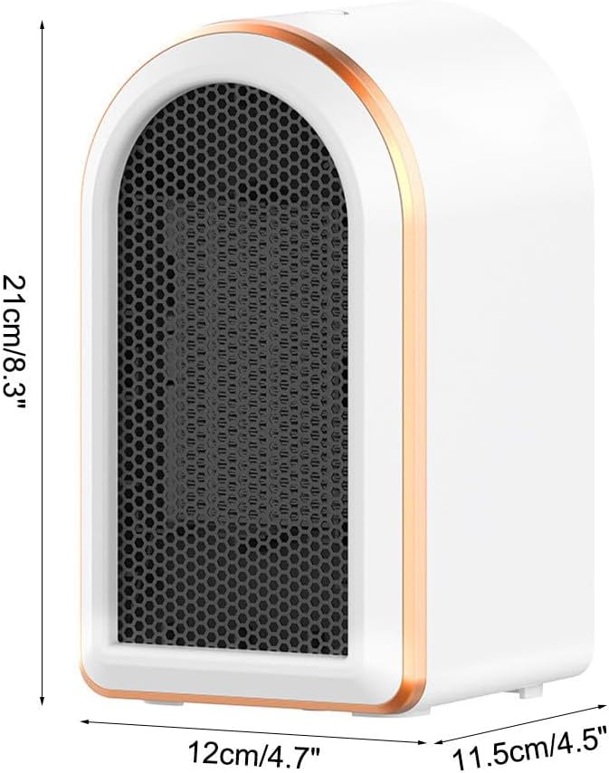 Danoz HeatingSmart - Fan Heater - 1200W Portable Heater with PTC Graphene Heating - Fast Heating, 360° Heat Circulation, Quiet Operation, 12-Hour Timer, LED Display