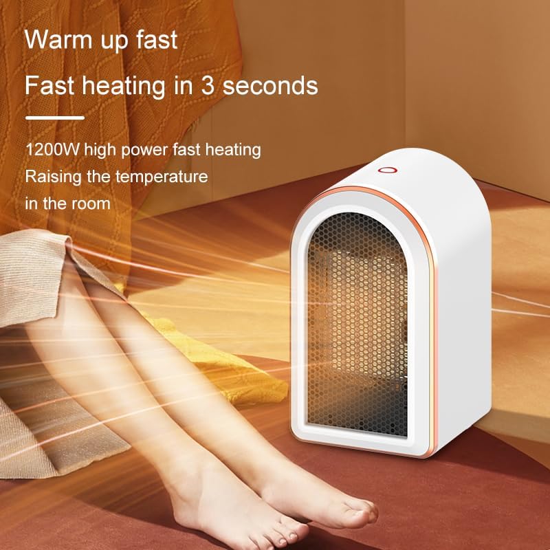 Danoz HeatingSmart - Fan Heater - 1200W Portable Heater with PTC Graphene Heating - Fast Heating, 360° Heat Circulation, Quiet Operation, 12-Hour Timer, LED Display