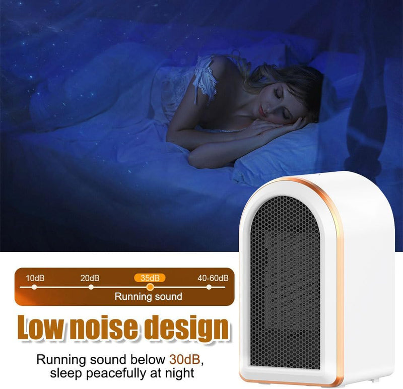 Danoz HeatingSmart - Fan Heater - 1200W Portable Heater with PTC Graphene Heating - Fast Heating, 360° Heat Circulation, Quiet Operation, 12-Hour Timer, LED Display