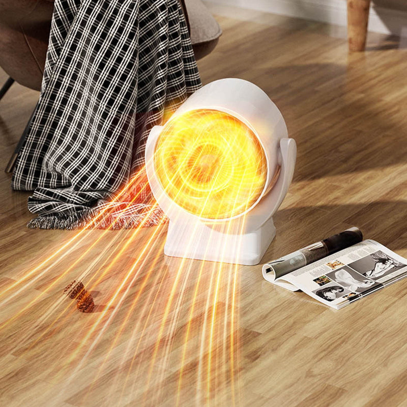 Danoz HeatingSmart - Space Heater,Mini Desk Heater for Office with 160° Lateral Auto Oscillation,3 Adjustable Gears, Tip-Over and Overheat Protection