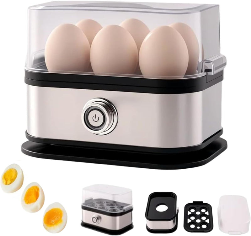 Danoz CookSmart Egg Cooker with Auto Shut, Multi-function Rapid Eggs Cooker Electric 6 Egg Capacity, Hard Boiled, Medium, Soft Boiled Eggs