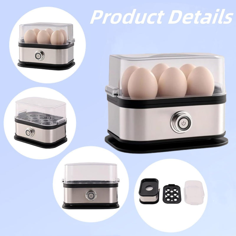 Danoz CookSmart Egg Cooker with Auto Shut, Multi-function Rapid Eggs Cooker Electric 6 Egg Capacity, Hard Boiled, Medium, Soft Boiled Eggs