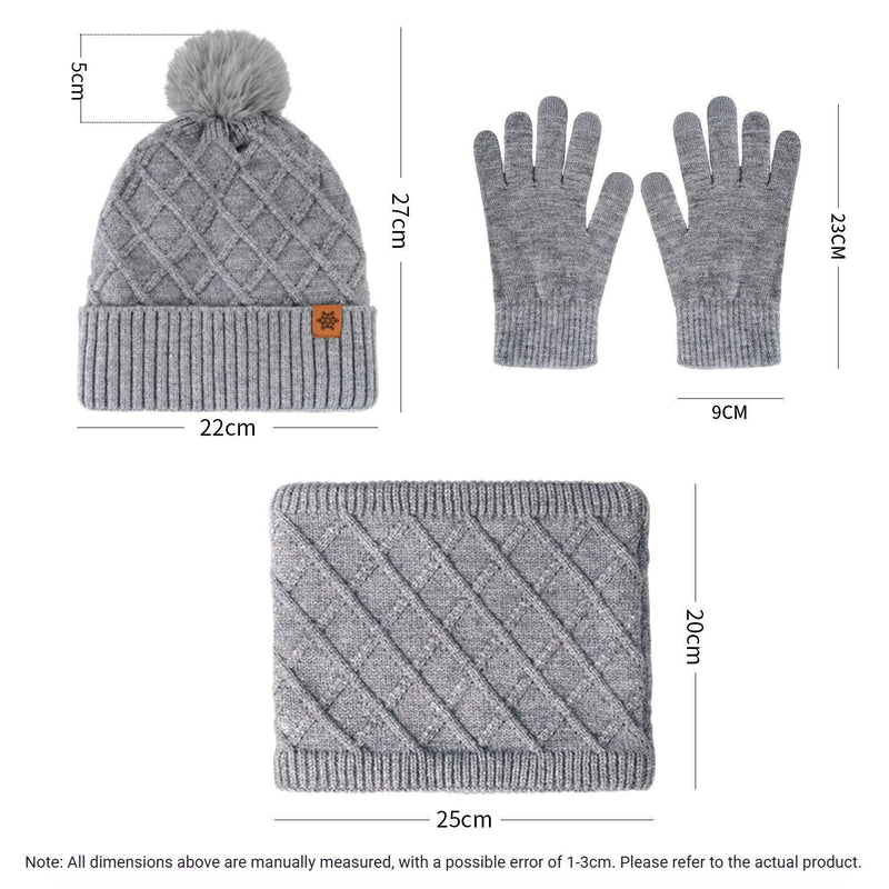 🧃 Danoz WinterSmart | JUND Women's Winter Knit Set | Beanie + Scarf + Gloves | Alpaca Fleece | Double-Layer Thermal | 7 Colours