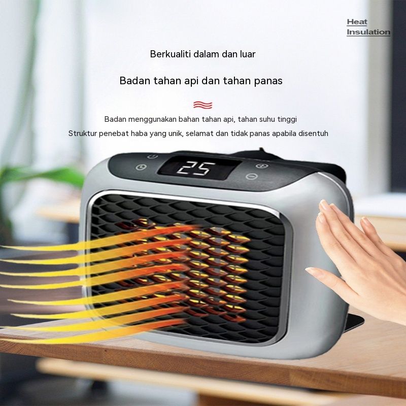 Danoz HeatingSmart 🔥 | 3-Second Wall-Mount PTC Ceramic Heater | 800W | Remote Control | 12-Hr Timer | Silent | Cool-Touch | Grey | Free Postage!