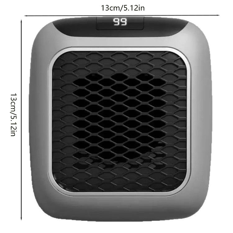 Danoz HeatingSmart 🔥 | 3-Second Wall-Mount PTC Ceramic Heater | 800W | Remote Control | 12-Hr Timer | Silent | Cool-Touch | Grey | Free Postage!