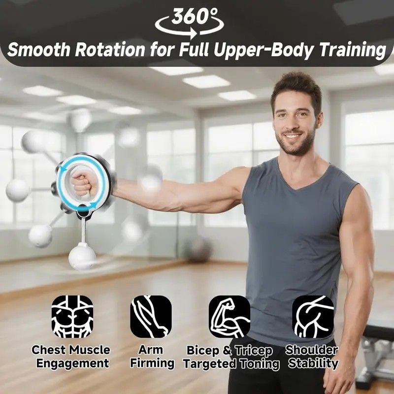 💪 Danoz FitnesSmart | 360° Forearm Trainer | Arm, Shoulder & Chest Workout | 5 Min/Day | Centrifugal Resistance | Home & Gym