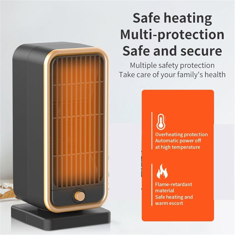 Danoz HeatingSmart - Electric heater - Indoor electric heater - Fan heater for household use - 500W - Ceramic heating element - Power plug