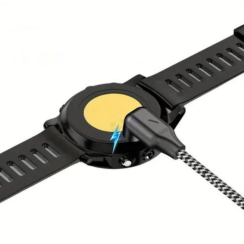🔌 Danoz USBSmart | 2-in-1 Garmin Charging Cable | USB-A & USB-C | L-Shaped Head | Nylon Braided 1m | Fenix, Venu, Forerunner & More ✨