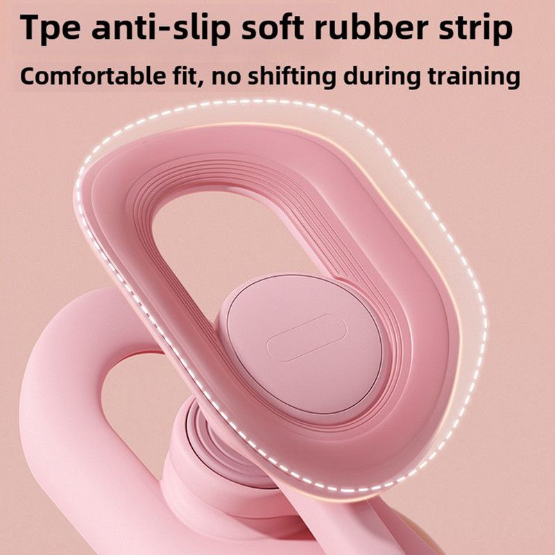 Pink - Multifunctional Thigh Master Trainer with Calorie & Time Counter, Home Kegel Exerciser for Inner Thighs, Buttocks, and Arms