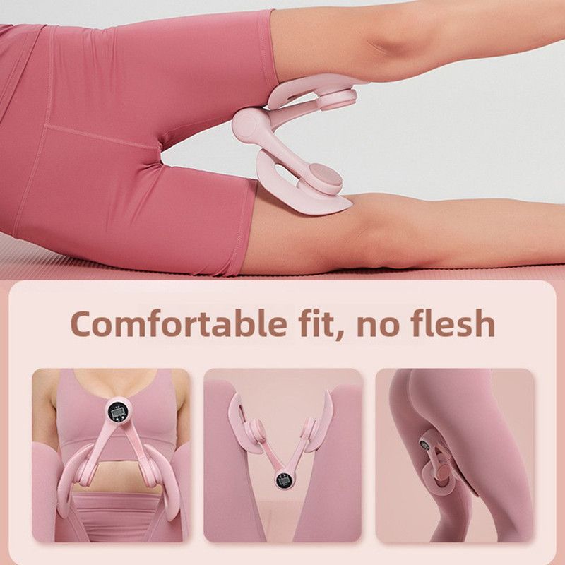 Blue - Multifunctional Thigh Master Trainer with Calorie & Time Counter, Home Kegel Exerciser for Inner Thighs, Buttocks, and Arms