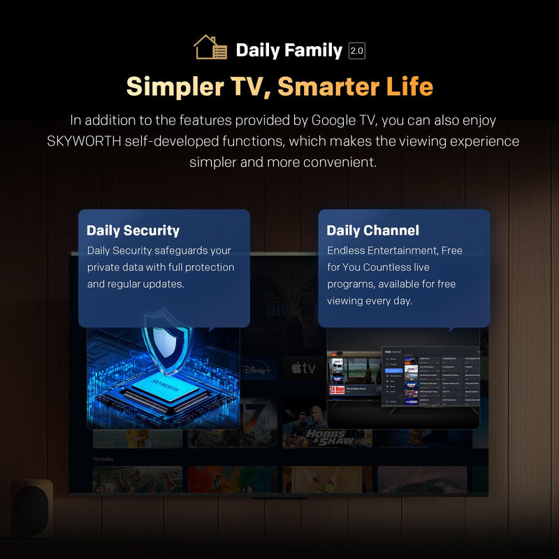 📺 Danoz TVSmart | SKYWORTH Q6600H 55" QLED+ 4K Smart Google TV | Gen 5 Quantum Dot | 120Hz | Dolby Vision & Atmos | Google Assistant | Chromecast