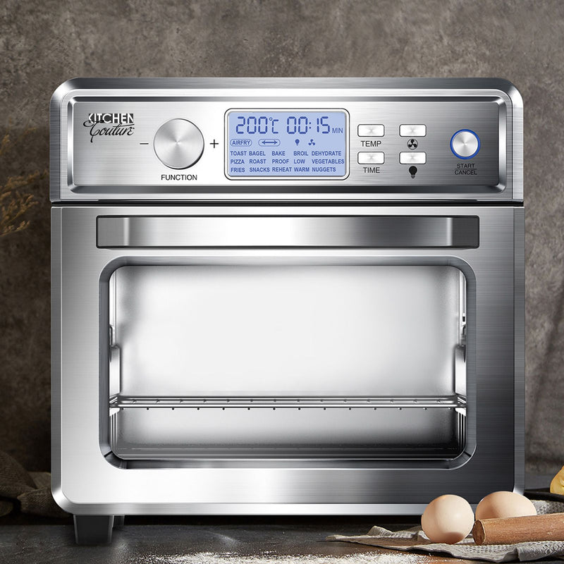 Danoz Kitchen Couture 24 Litre Air Fryer Multifunctional LCD Digital Display Silver