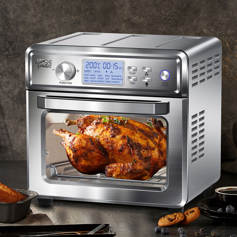 Danoz Kitchen Couture 24 Litre Air Fryer Multifunctional LCD Digital Display Silver