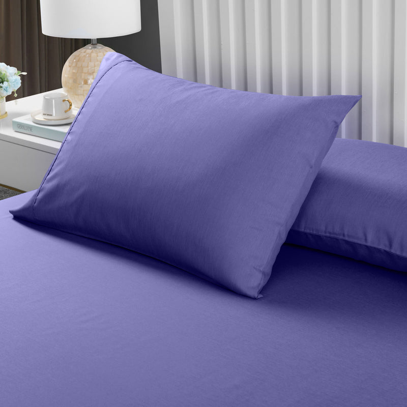 Danoz Beddings - Royal Comfort 2000TC 3 Piece Fitted Sheet and Pillowcase Set Bamboo Cooling - King - Royal Blue