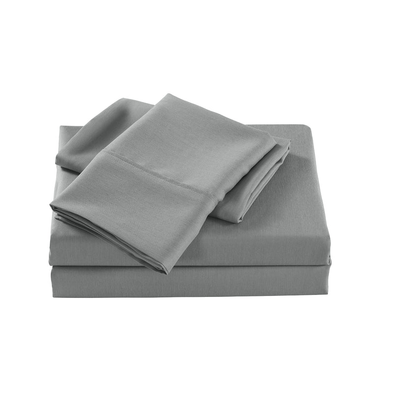 Danoz Beddings - Royal Comfort 2000 Thread Count Bamboo Cooling Sheet Set Ultra Soft Bedding - Single - Mid Grey