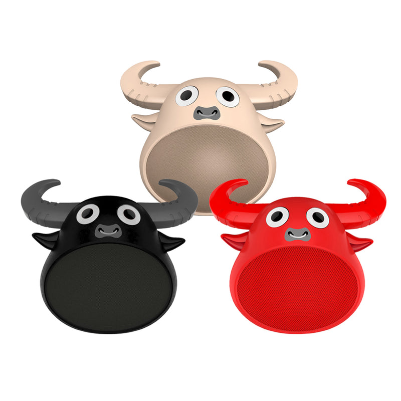 Danoz Direct - Fitsmart Bluetooth Animal Face Speaker Portable Wireless Stereo Sound - Red