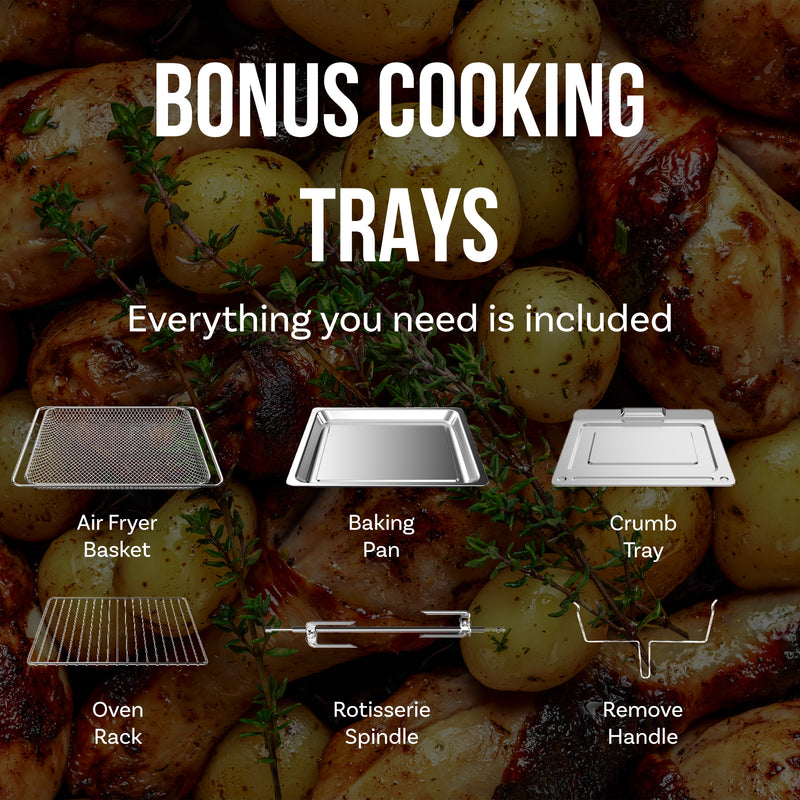 Danoz Kitchen Couture 30 Litre Air Fryer Oven 18 Presets 5-in-1 Multifunctional Black