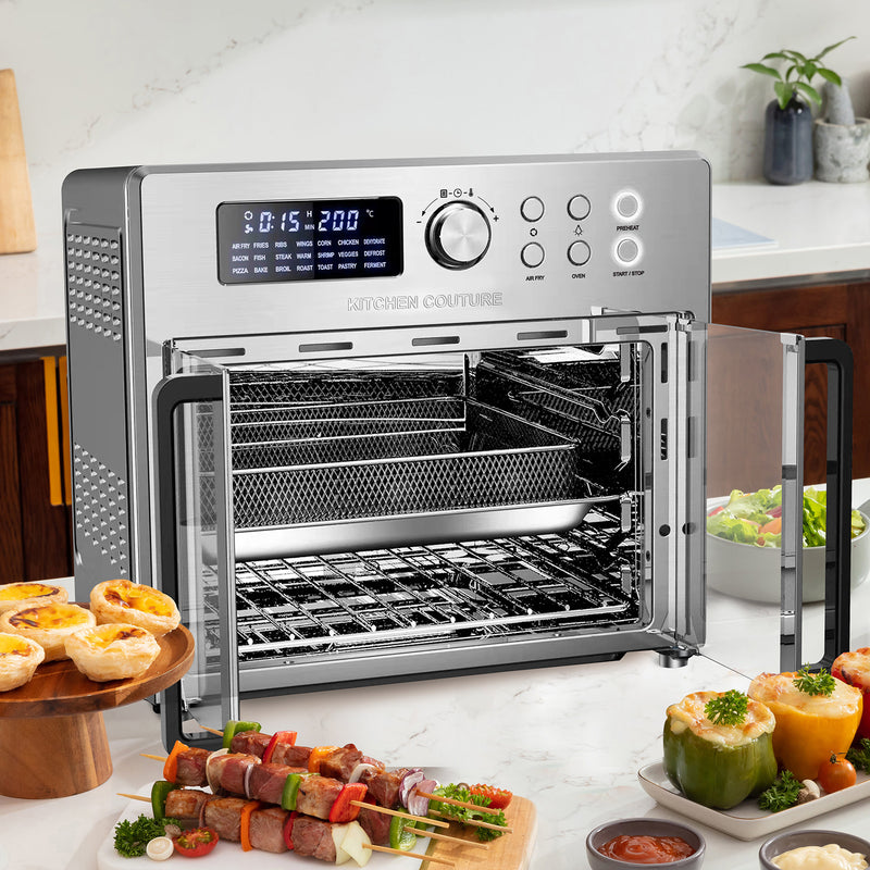 Danoz Kitchen Couture Do All 25 Litre Air Fryer Oven French Door Multifunctional Silver