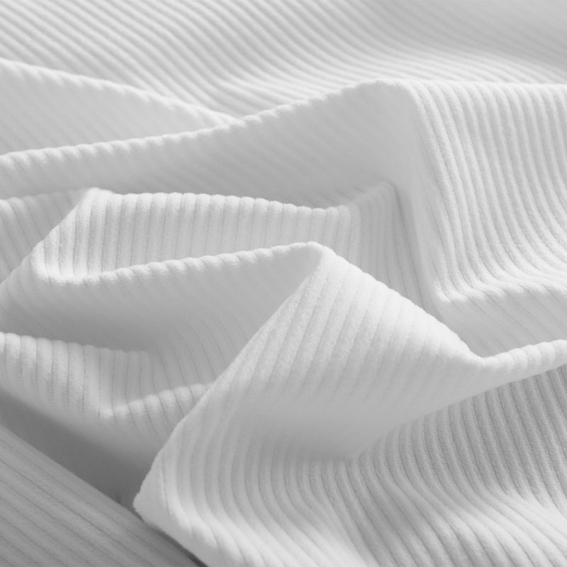 Danoz Beddings - Royal Comfort Velvet Corduroy Quilt Cover Set Super Soft Luxurious Warmth - King - White