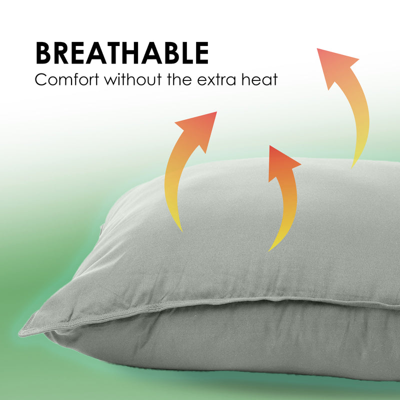 Danoz BeddingSmart - Royal Comfort Charcoal Bamboo Pillow Hotel Quality Luxury Twin Pack