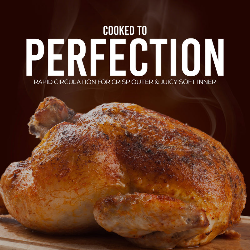 Danoz Kitchen Couture 10 Litre Compact Air Fryer Oven Oil Free Cooking Silver