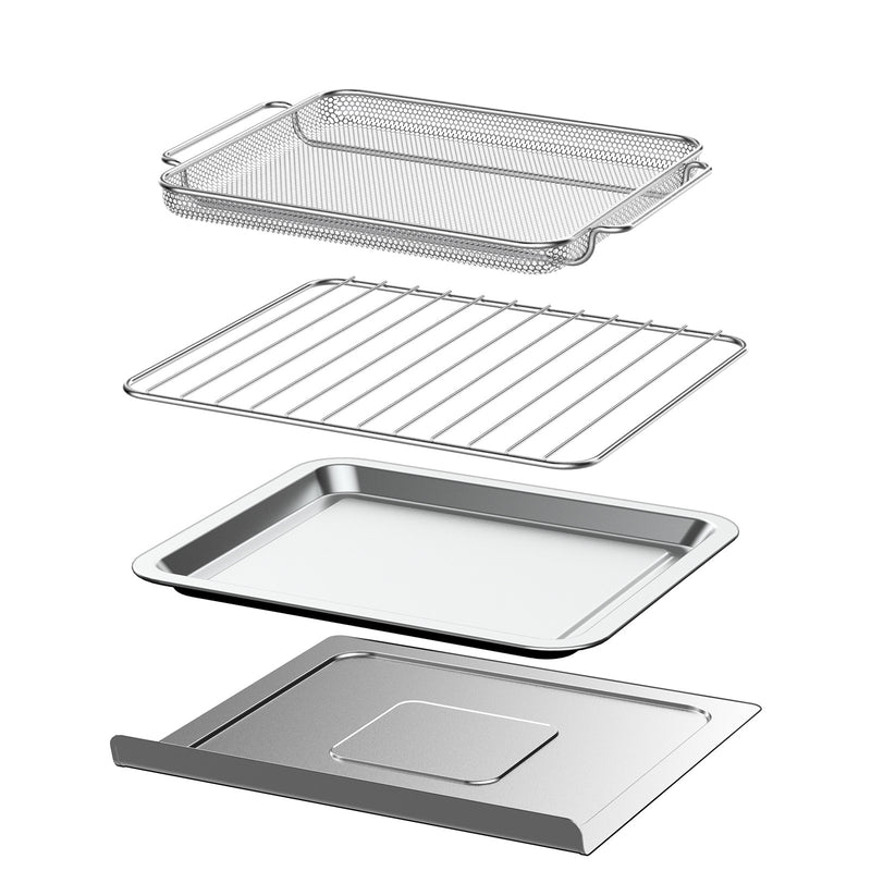 Danoz Kitchen Couture 10 Litre Compact Air Fryer Oven Oil Free Cooking Silver