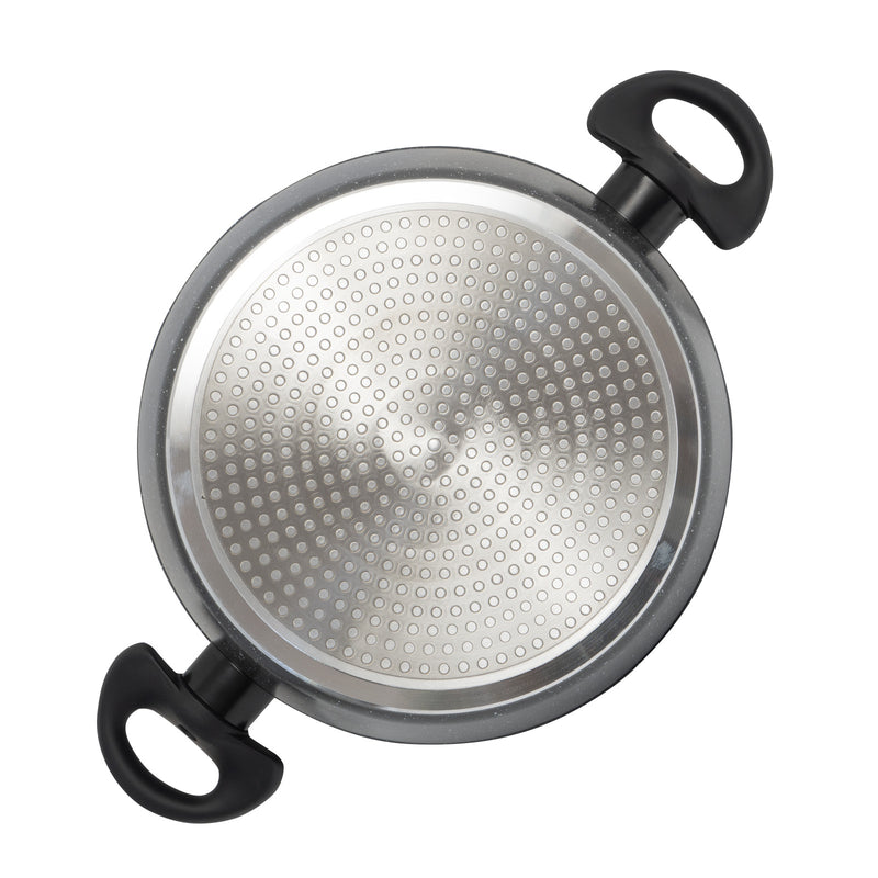 Danoz Direct - Stone Chef Forged Casserole With Lid Cookware Kitchen Black 24cm