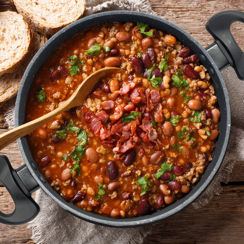 Danoz Direct - Stone Chef Forged Casserole With Lid Cookware Kitchen Black 24cm