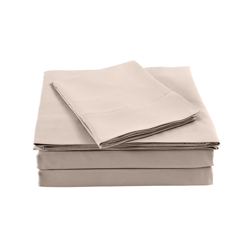 Danoz BeddingSmart - Royal Comfort Bamboo Blended Sheet & Pillowcases Set 1000TC Ultra Soft Bedding - King - Warm Grey