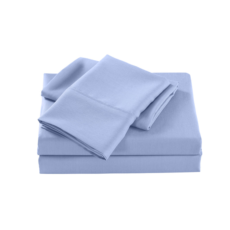 Danoz Beddings - Royal Comfort 2000 Thread Count Bamboo Cooling Sheet Set Ultra Soft Bedding - Single - Light Blue