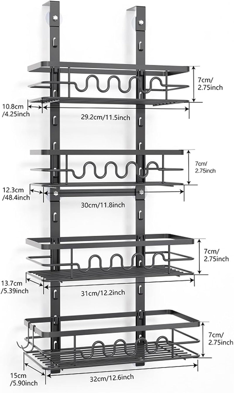 Danoz Kitchen - 4 Tier Adjustable Baskets Over Door Pantry Organizer for Home Kitchen